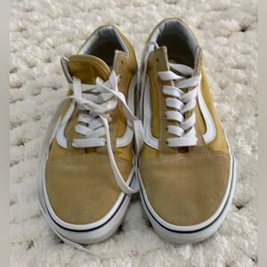 Vans Yellow and White Classic Sneakers